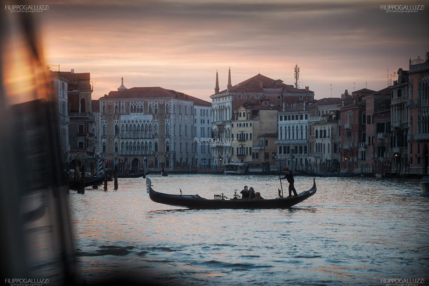 Venezia, tramonto sul canal Grande